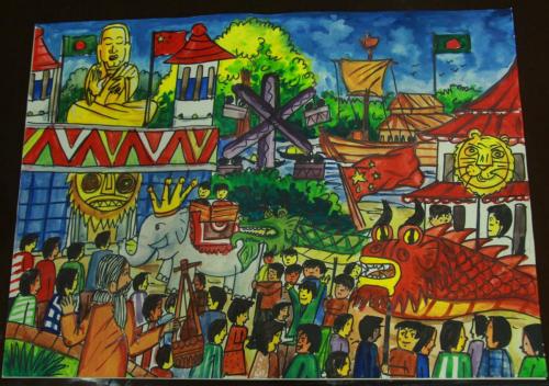 Artist Arman Bhuiyan Arka.Contact 019168667504.Address Narayanganj.Year 2018.Title A village fair
