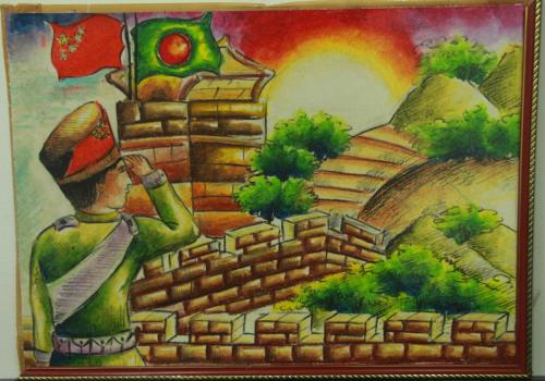 Artist Fatema Binte Yunus.Contact 01673639513.Address Mirpur, Dhaka.Year 2015.Title The great wall of China.