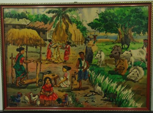 Artist Tasfia.Address Hatirpul, Dhaka.Year 2001.Title Rural life of Bangladesh